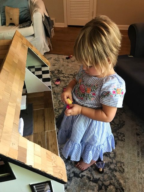 Margaret with her dollhouse_August 2018